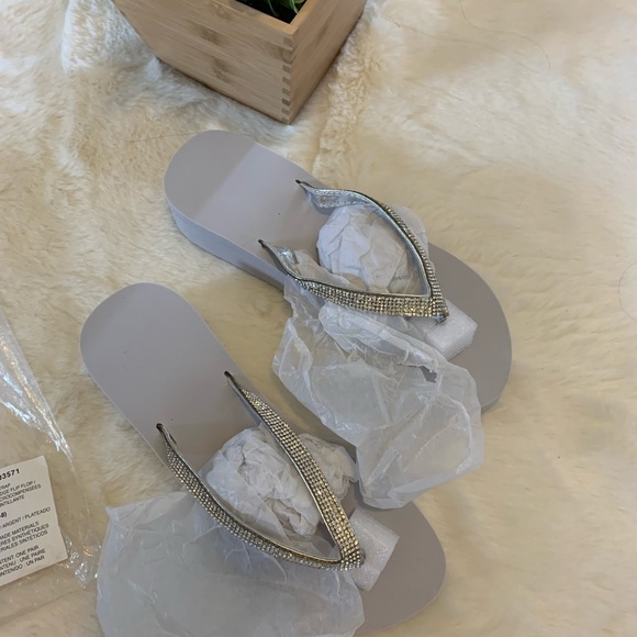 Glitter Strap Micro Flip Flops - Picture 3 of 5